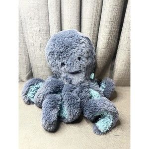 Manhattan Toy Octopus Plush Blue Stuffed Animal Curl Legs 13”